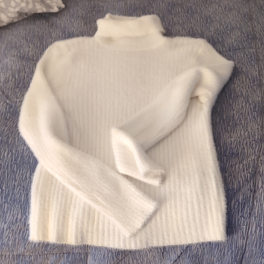SHEIN Classic White Cowl Neck Sweater